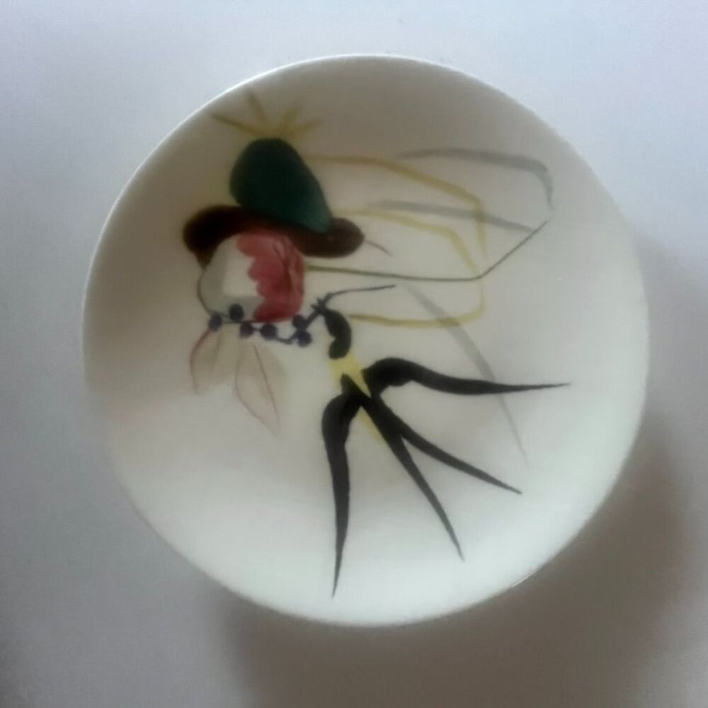 Vintage Red Wing Capistrano Bread & Butter Plates, Set of 2, Bird Design, USA